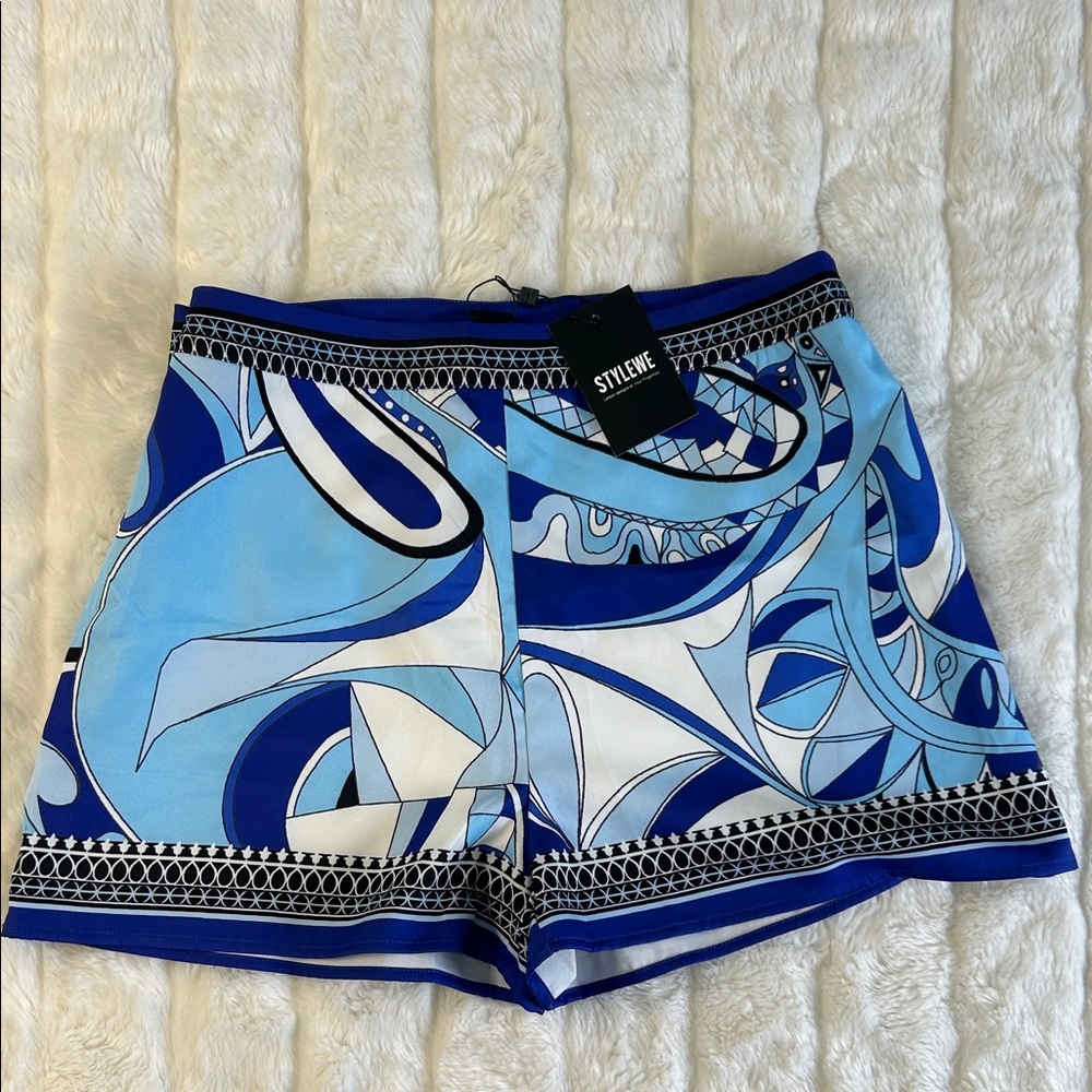 STYLEWE Blue Patterned Women Shorts